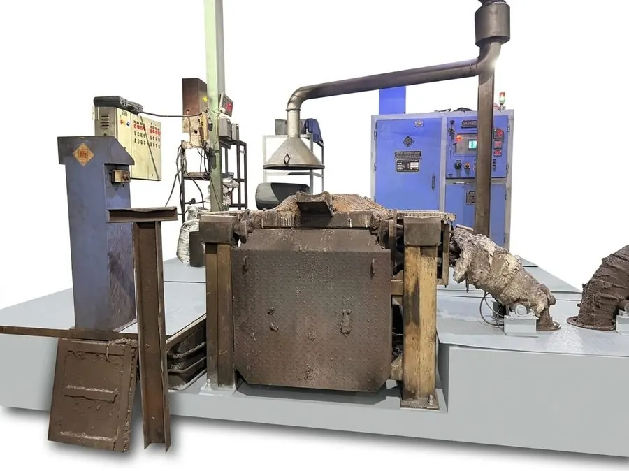 Induction melting furnace at DK Industries